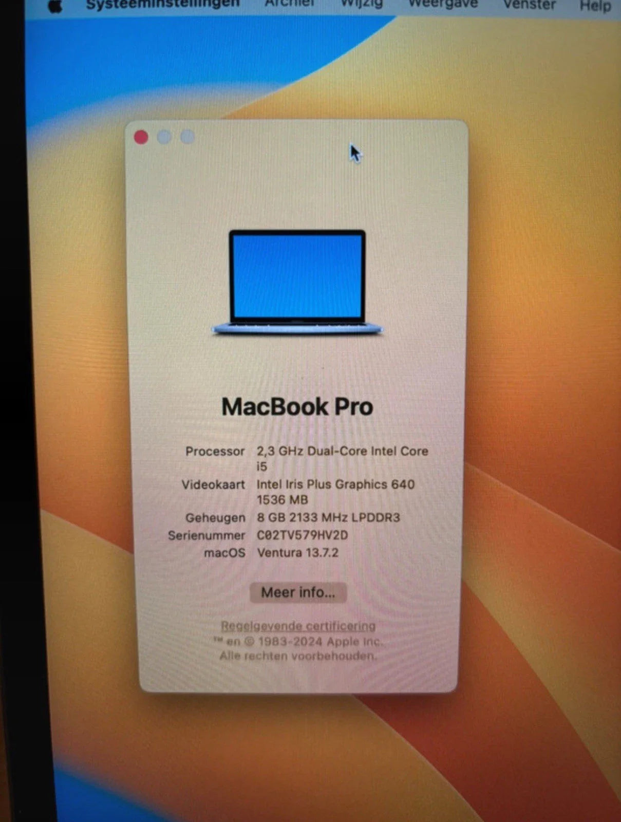 Apple MacBook Pro 13″ A1708 2017 Silver i5 8GB RAM 256GB SSD (Perfectly working)
