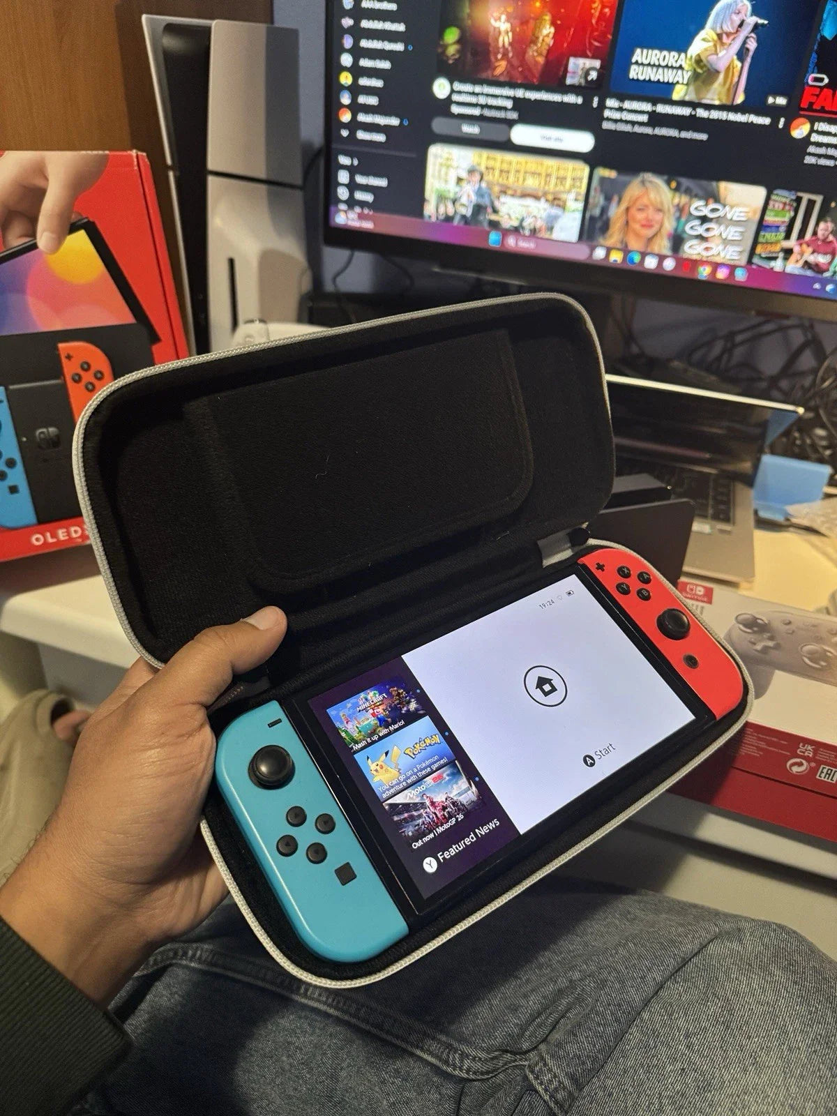 Nintendo Switch OLED + 256GB SD + 2 Controller